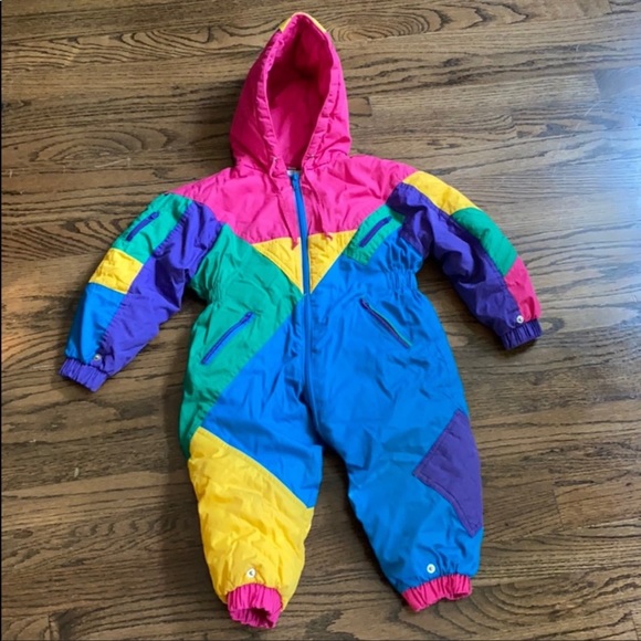 Jackets & Coats Vintage 8s90s Kids Snowsuit Unisex Snowsuit 24 Months